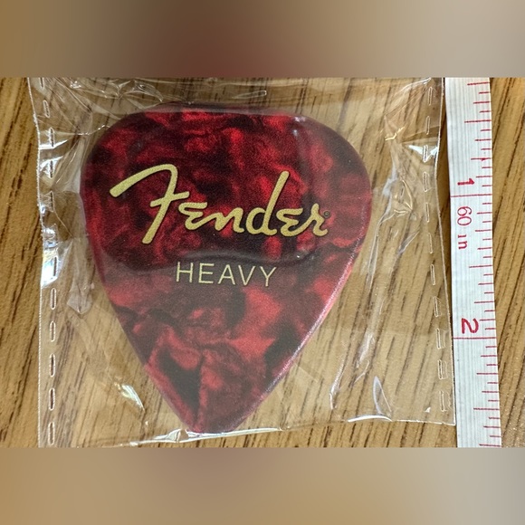 Guitar Pick Shaped Phone Grip Red Marble - Picture 3 of 5